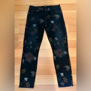 7 For All Mankind Womens Tag Size 30 Fray Raw Hem Roxanne Ankle Skinny Jeans